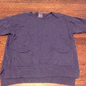 Navy blue knit pullover
